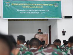 Kodam Kasuari Peringati Maulid Nabi Muhammad 1444 H, Meneladani Akhlak Nabi Dalam Hidup