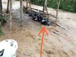 Banjir Besar Hanyutkan Dua Motor Di Pekon Giham Suka Maju