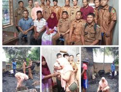 Kades sekecamatan Tebing Tinggi Berikan Bantuan Kepada Korban Kebakaran di Mekar Jaya