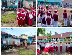 Sekolah Dasar Negeri di Kabupaten Empat Lawang Melaksanakan Rutinitas Upacara Bendera Sangsaka Merah Putih di Hari Senin