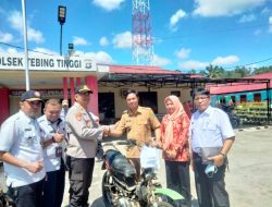 5 Kades serahkan motor bodong ke Kapolsek Tebing Tinggi