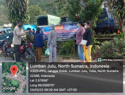 Sambangi Warga, Polsek Lumbanjulu Beri Himbauan Pencegahan Karhutla
