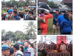 Bupati H.Joncik Muhammad dan wakil Bupati  Empat Lawang Menyambut Kunjungan  Gubernur Sumatera Selatan H.Herman Deru