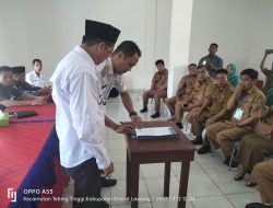 Pisah sambut dan serah terima jabatan (Sertijab), Camat Saling berjalan sukses