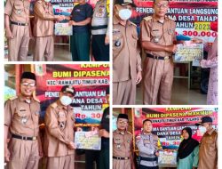 Pemerintahan Kampung Bumi Depasena Makmur Melakukan Penyaluran Bantuan Tunai Pembagian BLT Tahap Ke 1 Tahun 2023 Kepada 24 KPM.