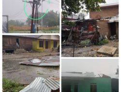 Angin Kencang Disertai Hujan Deras, Atap Seng 6 Unit Rumah Rusak Berat Dan Ringan Di Dusun III Lumban Gaol
