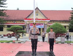 Gelar Apel Kasat Kamling, Kapolres Toba : Jaga Lingkungan Kita Dan Lindungi Anak Kita