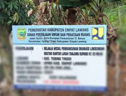 Pekerjaan Langsung( PL) yang di kerjakan di kelurahan Tanjung Kupang di duga kuat asal jadi dan di jual ke oknum inisial z