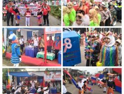 Pawai Dunia Pendidikan SDN 02 Pendopo Meriahkan HUT RI 17 Agustus 1945 Sekecamatan pendopo
