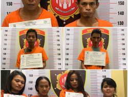 Perang Terhadap Narkoba Terus Berlanjut, Jajaran Polres Toba Berhasil Ungkap 4 Kasus dan Amankan 4 Pria Dan 4 Wanita