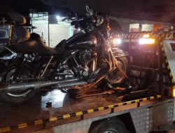 Pengendara Harley Davidson Jatuh dan Meninggal Diduga Serangan Jantung