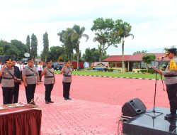 Kapolres Toba Pimpin Pelantikan Wakapolres, Kasiwas Dan Sertijab Kabag Sumda Serta Kasat Intelkam