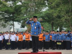 Memperingati Hari HUT Korpri Yang Ke 52 Pemerintah Kabupaten Tulang Bawang Menggelar Upacara