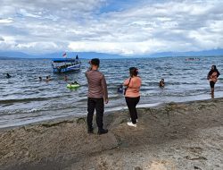 Libur Natal 2023, Polres Toba Siaga Patroli dan Tingkatkan Pengamanan Di Obyek Wisata Pantai Bulbul Balige