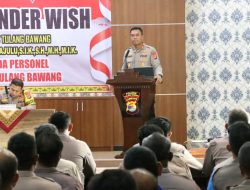 Kapolres Tulang Bawang Sampaikan Commander Wish Untuk Dipedomani Oleh Seluruh Personelnya