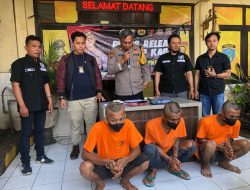 3Tersangka pencurian sepeda motor Di JIIPE di ringkus Unit Reskrim Polsek manyar