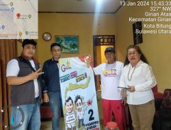 Tekad sekali putaran menang Pas Gibran Sulawesi Utara terus bergerak.