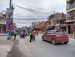 Polres Toba Bersama Dishub Gatur Lalin Di Pagi Hari