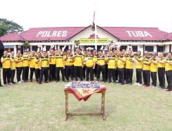 Polres Tulang Bawang Rayakan Ulang Tahun 29 Personelnya, AKBP James Sampaikan Pesan Ini