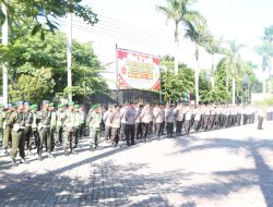 Apel Gelar Pasukan Polres Nganjuk dan Kodim 0810/Nganjuk Dalam Rangka Bulan Bakti TNI –Polri Tahun 2024