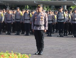 Mendekati Pemungutan Suara Pemilu 2024, Polres Pasuruan Gelar Apel Pergeseran Pasukan Pengamanan TPS