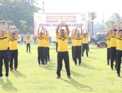 Polres Tulang Bawang Gelar Senam Jantung, AKBP James Paparkan Manfaat dan Tujuannya