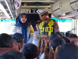 Ciptakan Kamseltibcarlantas, Satlantas Polres Pasuruan Laksanakan Ramp Check Armada Bus
