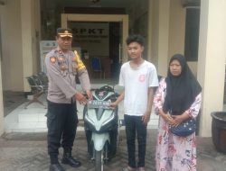 Warga Merasa Terharu Dan Senang, Polsek Bangil Serahkan Motor Miliknya Yang Hilang Dicuri Maling