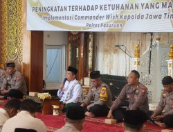 Polres Pasuruan Gelar Binrohtal Dan Santunan Anak Yatim, Guna Tingkatkan Iman Dan Taqwa Anggota Polri
