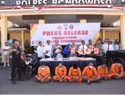 Polres Bondowoso Menggelar Press Release ungkap Kasus Narkoba dan tipu gelap