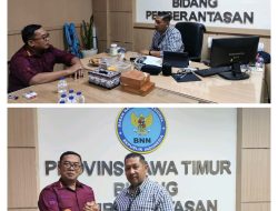 Kalapas Pamekasan Lakukan Kunjungan Silaturahmi ke BNNP Jawa Timur Bahas P4GN