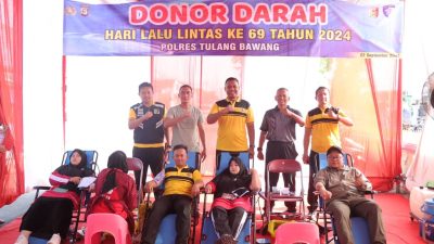 Puncak Peringatan Hari Lalu Lintas Bhayangkara Ke-69, Polres Tulang Bawang Gelar CFD dan Kegiatan Menarik Lainnya