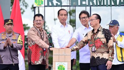 Presiden Joko Widodo meresmikan Ruma Sakit Hermina Nusantara di Ibu Kota Nusantara (IKN)