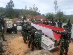 Dandim 0210/TU Letkol Inf Saiful Rizal Pimpin Upacara Pemakaman Militer Anggota Kodim