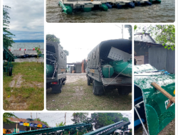 Peduli Kebersihan Danau Toba, Kodim 0210/TU Terima 2 Paket Ponton Baru dari Kasad