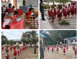 Koramil 17/Balige Kenalkan Pembelajaran Matematika Dengan Metode Gasing di SDN 176365 Janji Maria