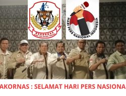 BAKORNAS : SELAMAT HARI PERS NASIONAL 2025. PERS TETAP JAYA