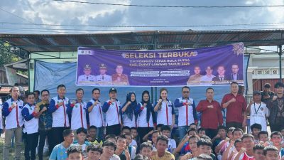 Ketum KONI Membuka Acara Penyeleksian Bibit Atlit Sepak Bola Menuju Porprov ke MUBA