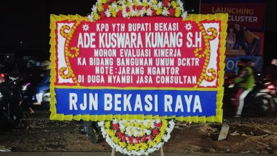 Karangan Bunga Kritik Pejabat DCKTR Bekasi, RJN Bekasi Raya: Segera Evaluasi Kinerja dan Transparansi Layanan