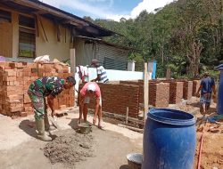 Kodim 0210/TU Melaksanakan Pembangunan MCK di Lokasi Pengungsian di Gereja HKI Parsikkaman Adiankoting