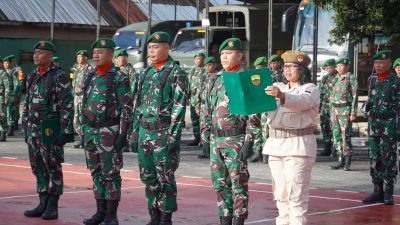 Mayor Arh AS Butarbutar Pimpin Upacara 17-an Makodim 0210/TU