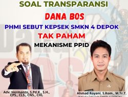 Soal Transparansi Dana BOS, PHMI sebut Kepsek SMKN 4 Depok Tak Paham Mekanisme PPID