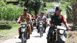 Naik Motor Trail, Dandim 0210/TU Bersama Forkopimda Toba Tinjau Lokasi Rehab RTLH di Desa Parsuratan Balige