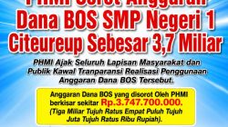 Endus Aroma Korupsi, PHMI Sorot Anggaran Dana BOS SMP Negeri 1 Citeureup Sebesar 3,7 Miliar