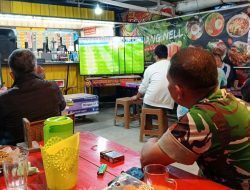 Seru dan Hangat, Kodim 0210/TU Bersama Masyarakat Kembali Gelar Nobar Bola Gembira Piala Dunia