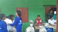 Tim Kesehatan TMMD Ke 129 Kodim 0210/TU Bantu Posyandu Cek Kesehatan Warga Lansia
