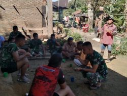 Secangkir Kopi Membawa Canda Tawa Penuh Keakraban Satgas TMMD Ke 129 Kodim 0210/TU Bersama Warga