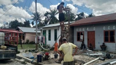 Lapisan Batu Keras Tak Halangi Satgas TMMD Kodim 0210/TU Untuk Hadirkan Air Bersih Bagi Masyarakat 
