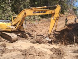 Satgas TMMD ke 129 Kodim 0210/TU Mulai Memasang Gorong-gorong di Jarak 400 Meter dari Titik Nol