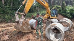 2 Dari 5 Titik Pembangunan Gorong-gorong Program TMMD ke 129 Kodim 0210/TU Capai 100 Persen